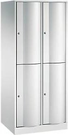C+P Garderobenspind Resisto mit 2 Abteilen und 4 Fächern, Lichtgrau, B/T/H: 77,2 x 64,0 x 195,0 cm - Bild 1