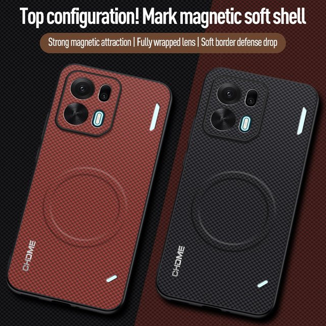 EUCAGR Magnetische Auto-Telefonhülle für OPPO K15 Pro Plus in Schwarz mit Silikon-Vollschutz - Bild 1