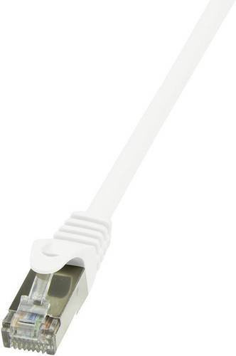 LogiLink CP2021S RJ45 Patchkabel CAT 6 F/UTP Ethernet LAN Weiß, Länge: 0,50 m - Bild 1