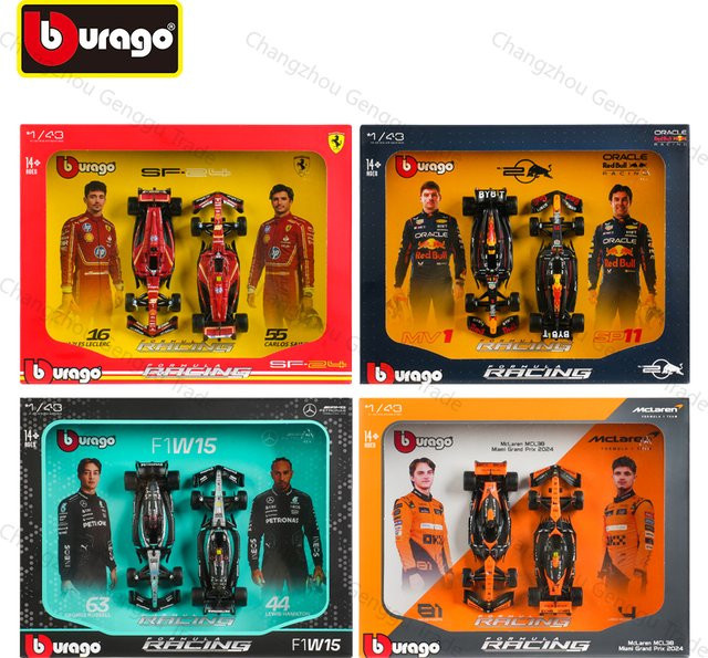 Bburago F1 Formel-1-Rennwagen, 2-teiliges Set, 1:43, ab 14 Jahren - Bild 1