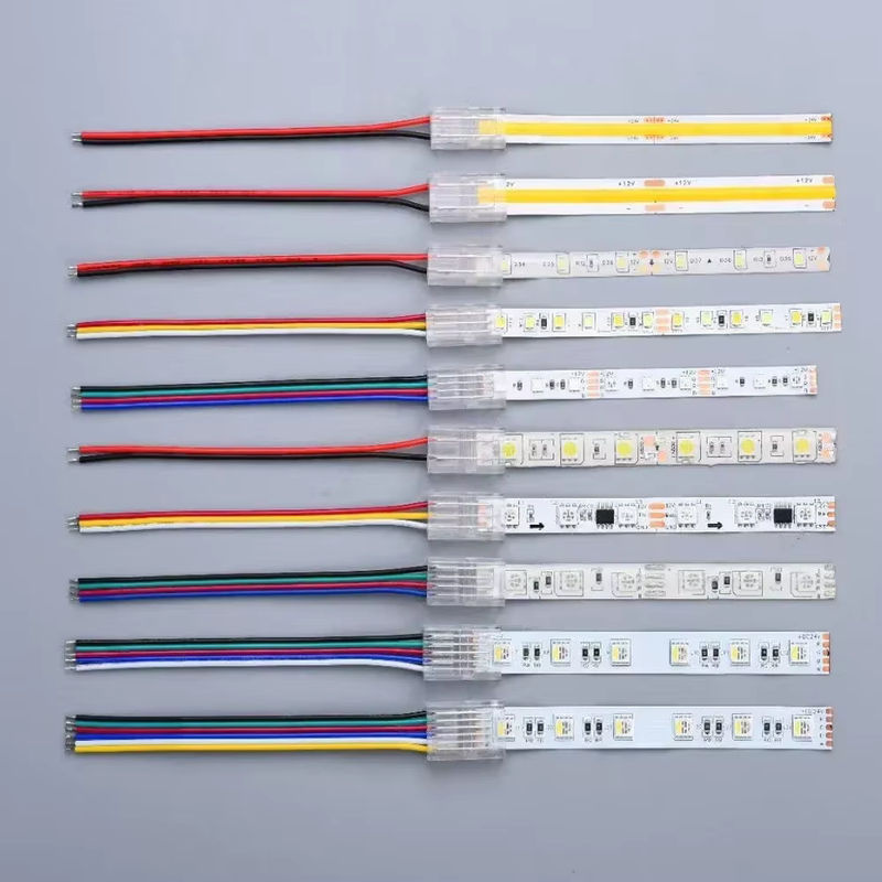 YSRSAI 10er Set LED Streifen Schnellanschlüsse für 2/3/4/5/6 Pin SMD LED Leisten, transparente Kunststoff-Verbindungsteile für 8mm, 10mm und 12mm Breite - Bild 4