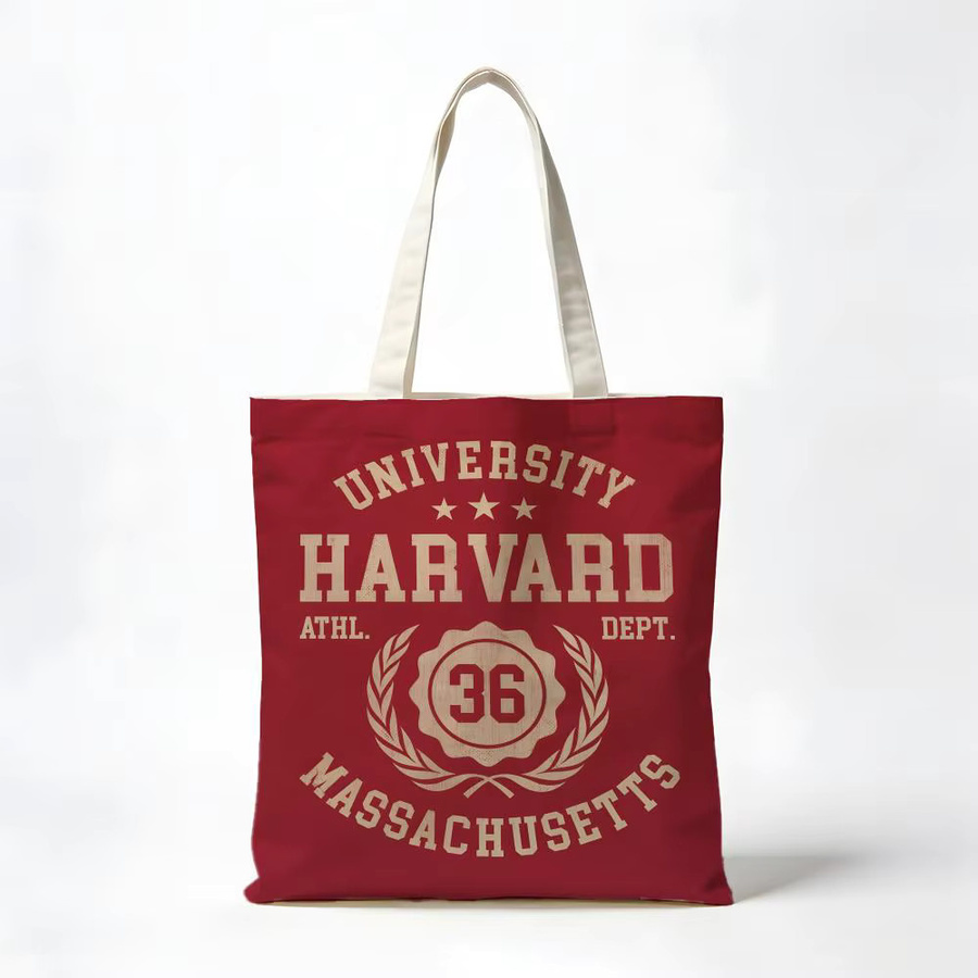 Harvard University Aufbewahrungstasche, waschbare und wendbare Einkaufstasche mit weißen Griffen - Bild 2