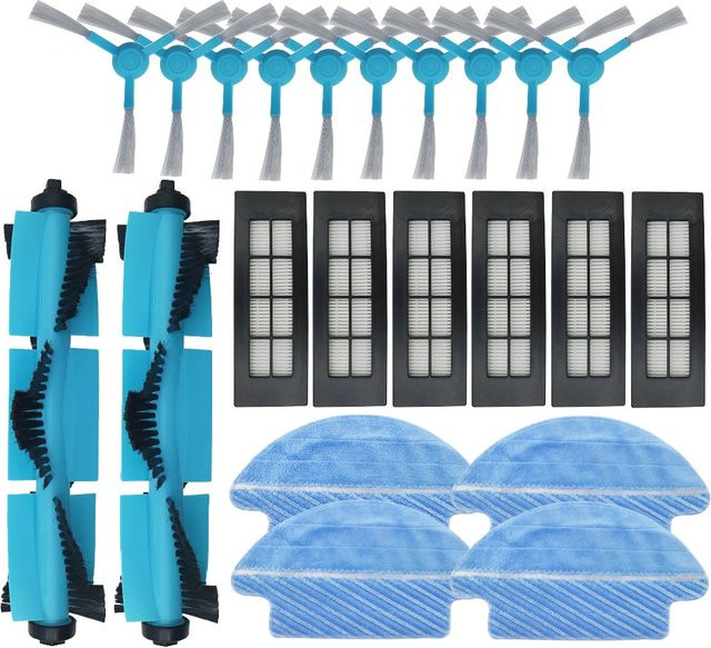 Ersatzteil-Set für Cecotec Conga 3090 3091 3092 Roboter-Staubsauger mit HEPA-Filter, Wischpad, Hauptbürste und Seitenbürsten - Bild 1