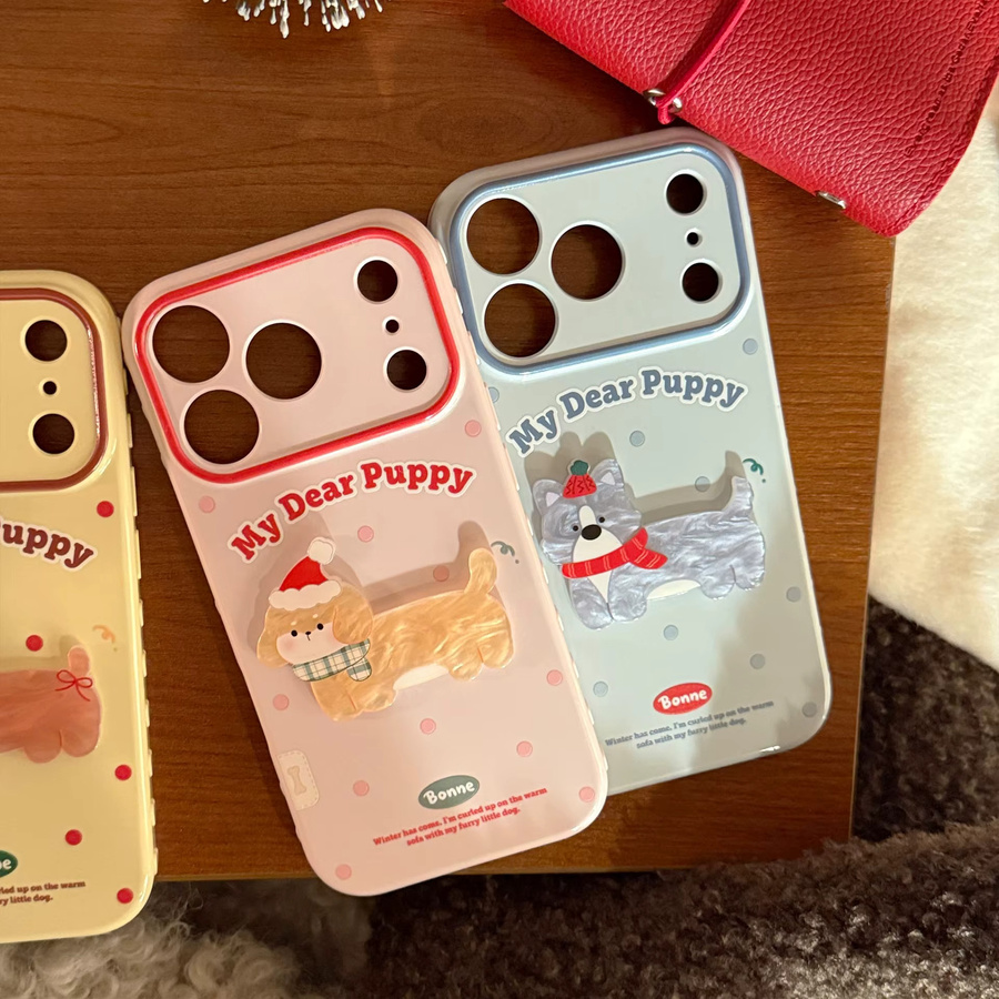 Stoßfeste iPhone Schutzhülle mit koreanischem Polka Dots 3D Cartoon Shell Muster und Tier-Design in Multicolour für iPhone 17 16 15 14 13 12 Pro Max - Bild 3