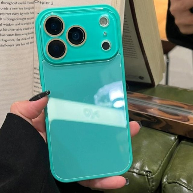 Stoßfeste iPhone Handyhülle mit Spiegelschutzglas und Linsenschutz in Türkis für Apple iPhone 17 16 15 14 13 12 11 Pro Max - Bild 1