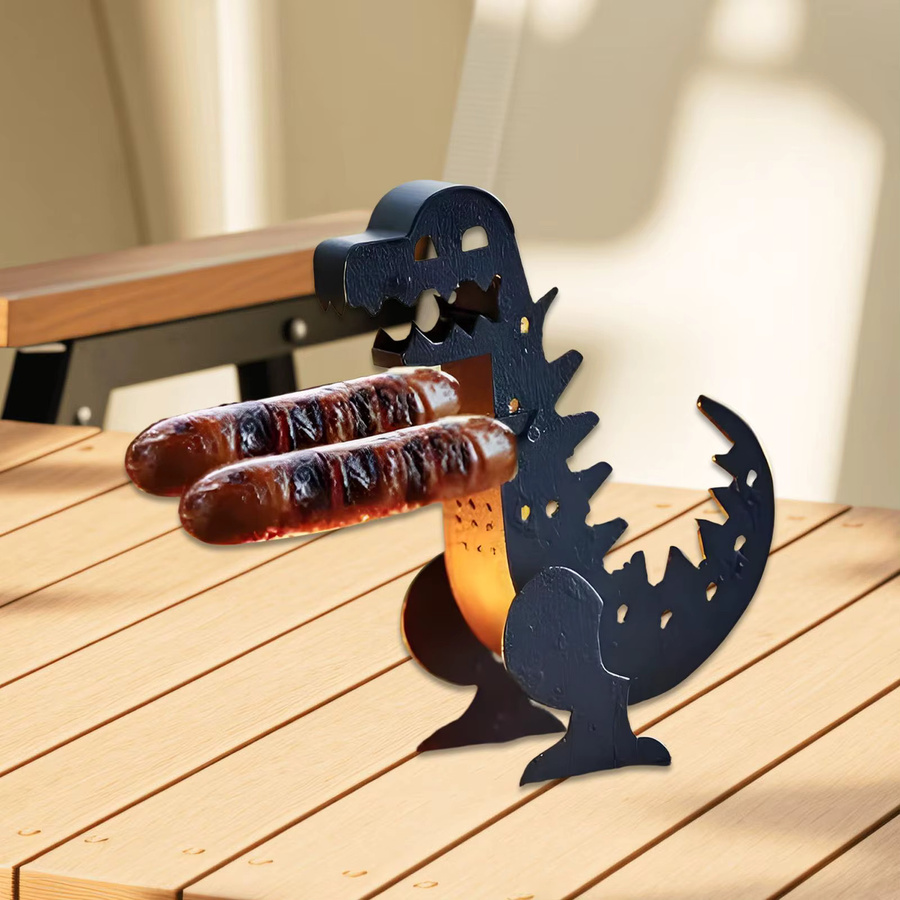 MonsterWurst Tragbarer BBQ Wurst Halter aus Edelstahl für Camping und Picknick - Bild 3
