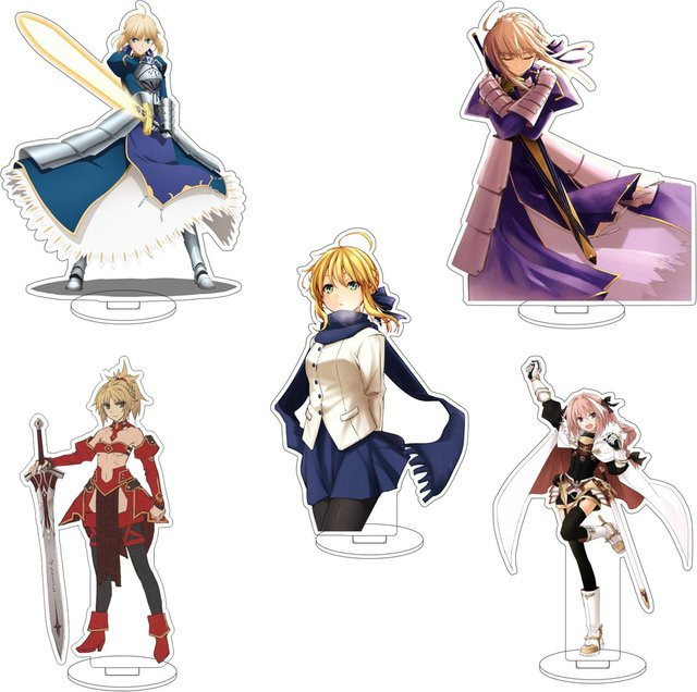 Bandai Fate/Grand Order Artoria Pendragon Astolfo Mash Kyrielight Acryl-Figurenständer, 16cm - Bild 1