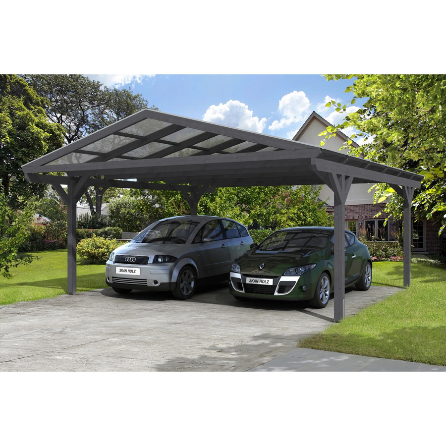 Skan Holz Carport Wendland Schiefergrau B/T: 570 x 648 cm, Höhe: 308 cm - Bild 2