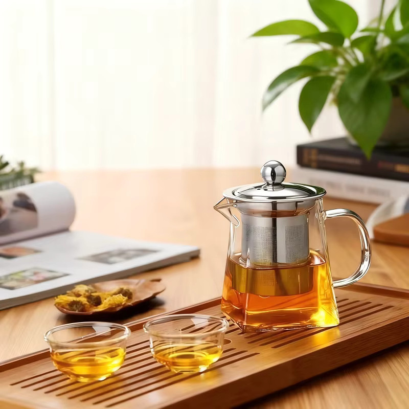 COOKER KinG Teekanne aus Glas und Keramik mit Tee-Infuser, transparent, 350 ml - Bild 3