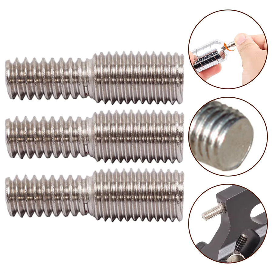 SPORTARC 3er Set Doppel-ende Konverter Reduzierung Bolzen 1/4 20 zu 5/16 24 Gewinde Adapter - Bild 2