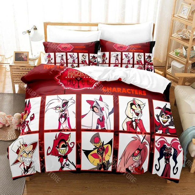 Hazbin Hotel Bettwäsche Set von JMG Household Supplies mit 3D-Druck, Mehrfarbig, B/H: 135 x 200 cm - Bild 1