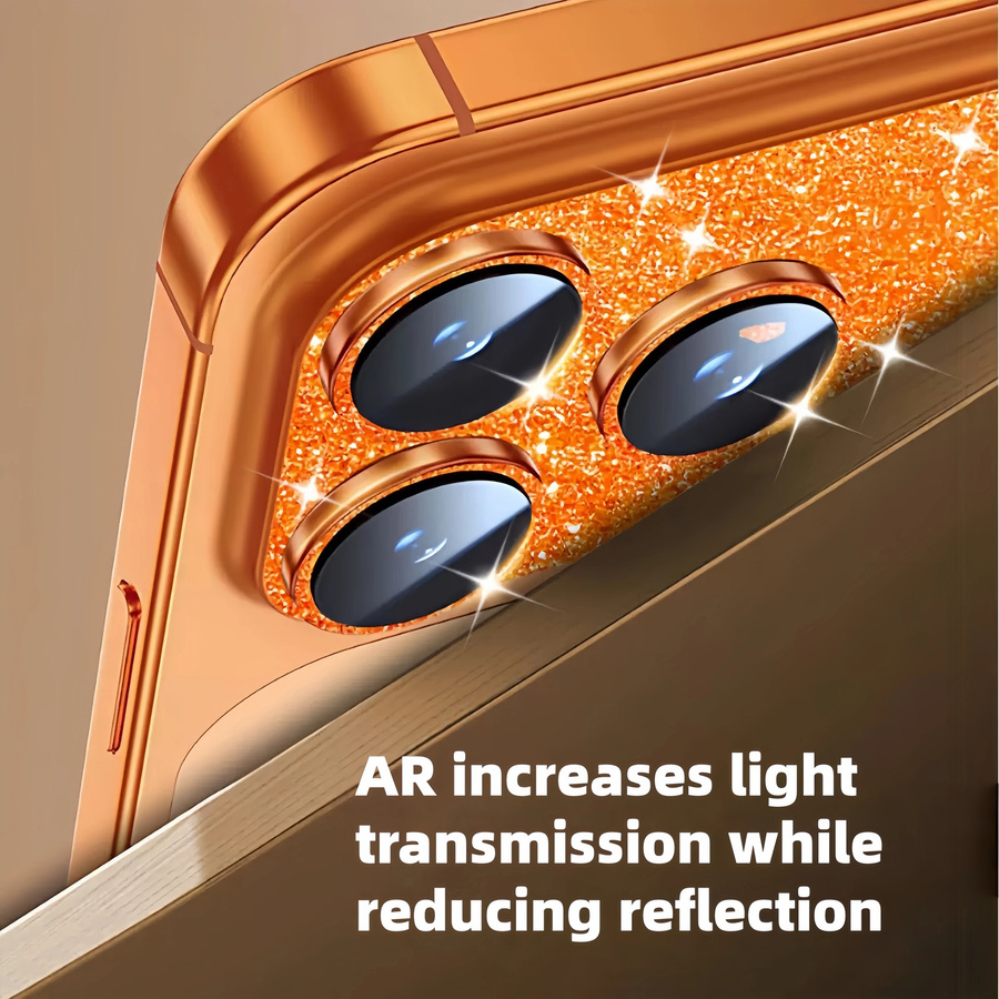 Apple Glitzer-Kameraobjektivschutz für iPhone 17 Pro Max und iPhone 17 Pro aus gehärtetem Metallglas in Blau - Bild 2