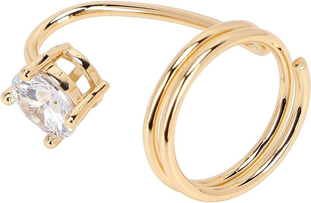 Koogeelife Nagelring, Messing, Gold beige, Kristall, Damen - Bild 1