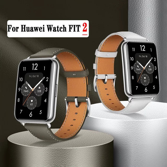 Uhrenarmband Leder, retro, Unisex, für Huawei Fit 2 Smartwatch - Bild 1