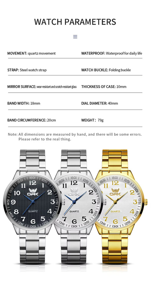 OPK Armbanduhr Quarz, Edelstahl, Digitaluhr, Herren - Bild 6