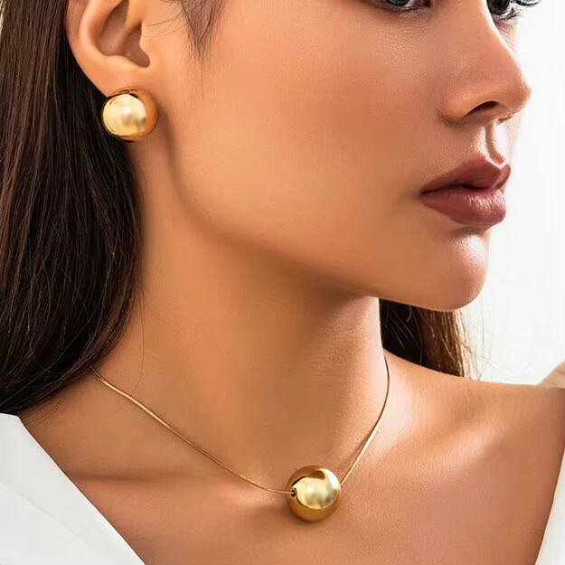Ingemark Schmuck-Set, Halskette, Ohrringe, Gold, Vintage, Damen - Bild 2