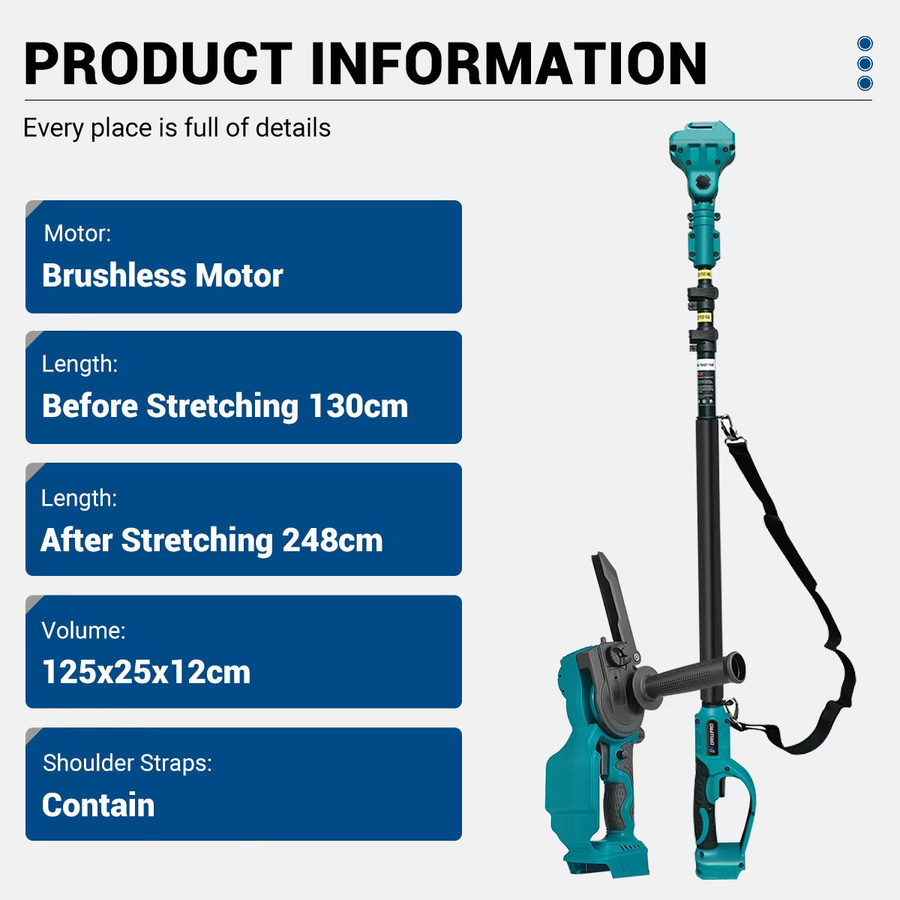 Drillpro 2-in-1 Bürstenlose Elektrische Kettensäge und Hochastsäge für Makita LXT Akkus - Bild 2