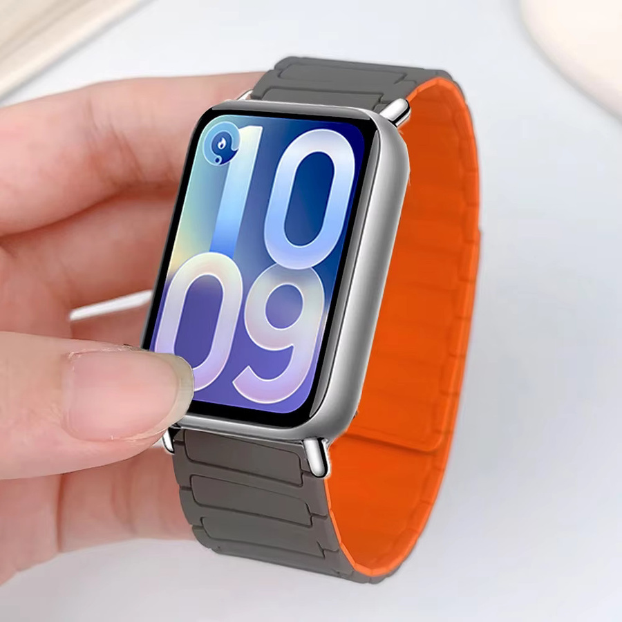 jansin Uhrenarmband Silikon, Magnetisch, Schwarz, Unisex - Bild 1