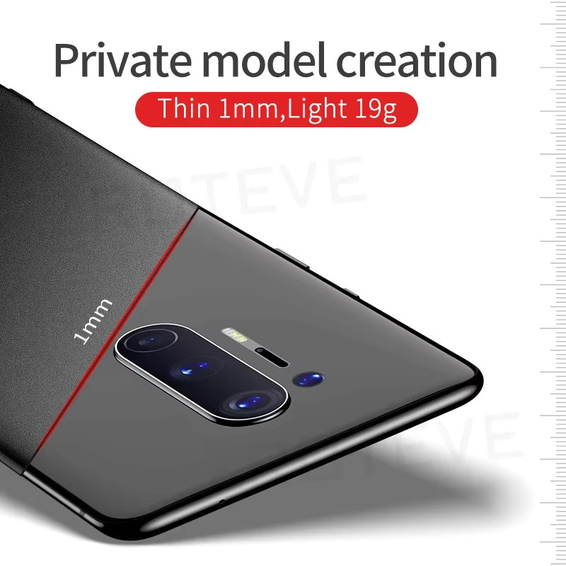 ZROTEVE Slim Matte Schutzhülle aus hartem PC für OnePlus 9, 9 Pro, 9R, 9RT, 8T und 8 in Schwarz - Bild 3