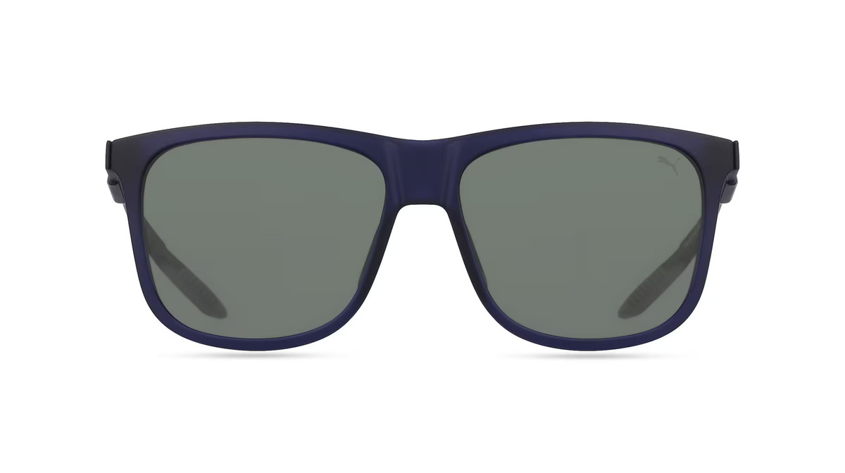 Puma PU0360S Sonnenbrille, Vollrand, Quadratisch, Kunststoff, Herren, blau, grün - Bild 1