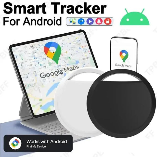 Android-Tracker Langstrecken-Finder als tragbares Anti-Verlust-Gerät für die Google Find My Device App, Smart-Tag Lokalisierung in Schwarz oder Weiß - Bild 1