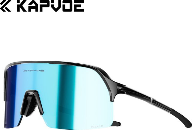 Kapvoe Sportsonnenbrille, Unisex, Vollrand, Kunststoff, wrap - Bild 1