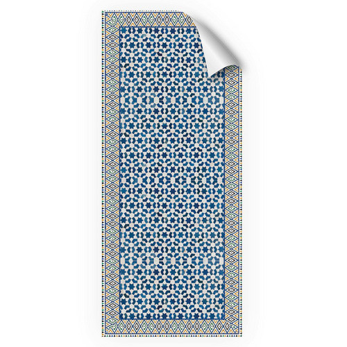mySPOTTI Duschrückwand-Panel fresh in Mosaikfliesenoptik, blau/weiß, B: 90 cm, H: 210 cm - Bild 2