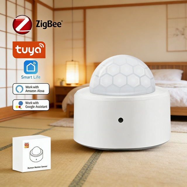 Tuya Zigbee Smart PIR-Bewegungssensor in Weiß, kabelloser Infrarot-Körperdetektor zur Bewegungserkennung für Smart Life und Sicherheitsalarme - Bild 1
