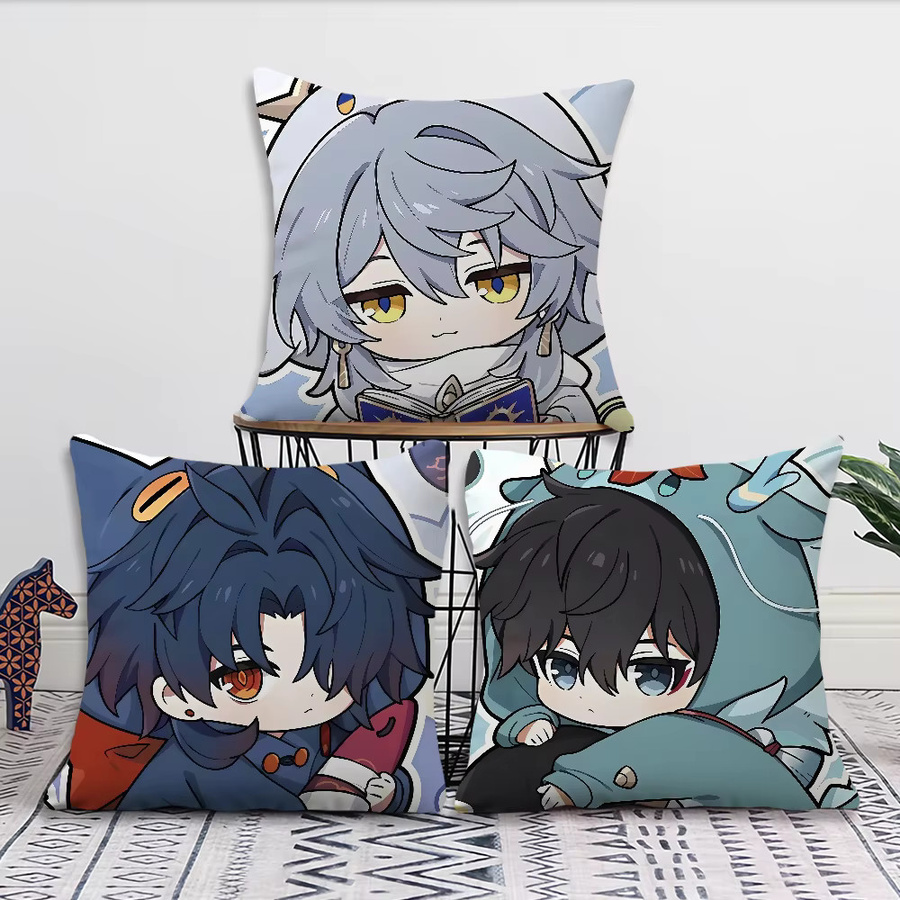 Sanrio Honkai Star Rail Chibi Kissenbezug Multicolor für Sofa und Wohnzimmer - Bild 3