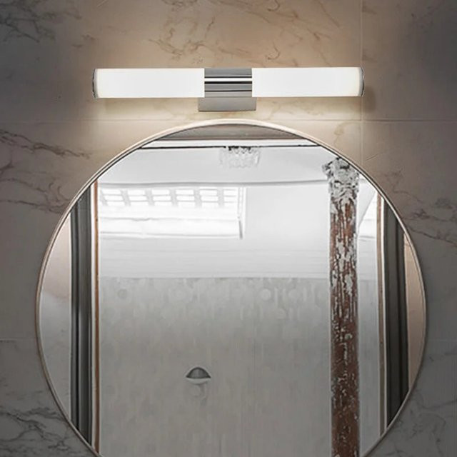 JOYINLED Minimalistische LED-Badezimmer Wandlampe in Chrom und Weiß - Bild 1