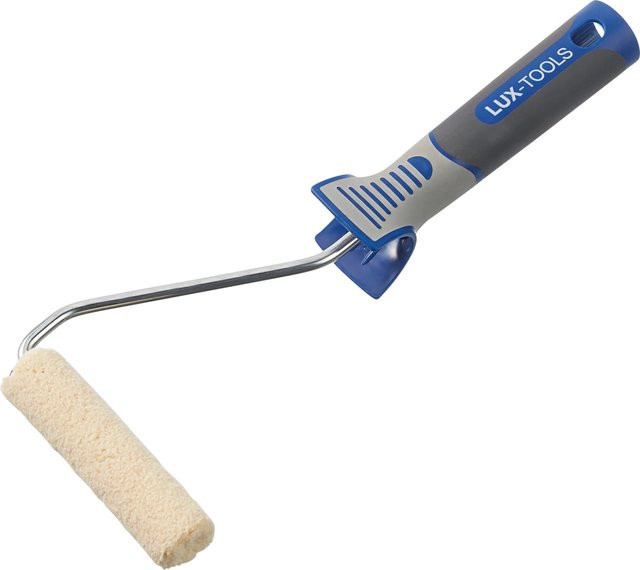 LUX-TOOLS Filtroller Mini mit Rahmen für wasserbasierte und lösungsmittelbasierte Farben, Blau, Breite: 10 cm - Bild 1