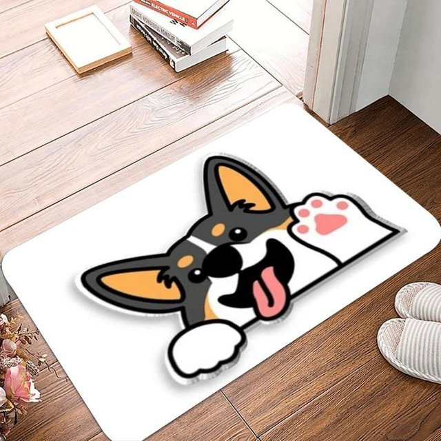 Lodestar Hund Motiv Fußmatte mit Cartoon-Druck, Mehrfarbig, B/T: 50 x 30 cm - Bild 1