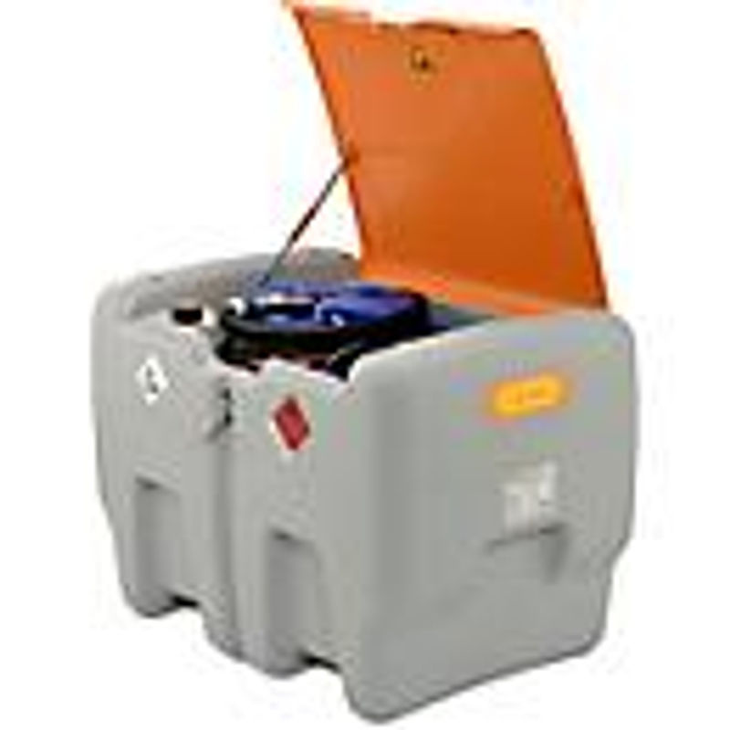 CEMO DT-Mobil Easy Combi Mobile Tankstelle in Grau und Orange mit Elektropumpe CENTRI, 440/50 l, B: 118 cm, T: 80 cm, H: 85 cm - Bild 2