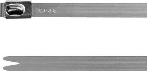 HellermannTyton Kabelbinder MBT14S-316-SS-NA-C1 aus Edelstahl in Silber mit Kugelverschluss, Länge: 362 mm, Breite: 4,60 mm - Bild 1
