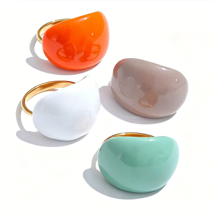 amofa Edelstahlring, Emaille, Bunt, Damen - Bild 3