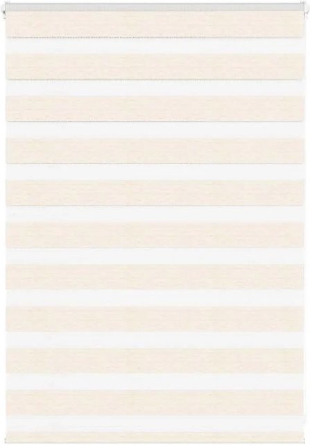 vidaXL Doppelrollo Day & Night in Marmorbeige aus Polyester, B: 110 cm, H: 100 cm - Bild 1
