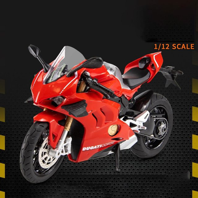V4S Panigale Motorrad, Spielzeugauto Modell, 1:12, Metall, rot, ab 14 Jahren - Bild 1