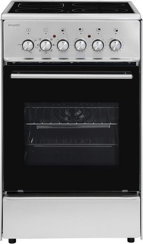 Exquisit Elektro-Standherd ECM 8-4.1 BZ Inox in Silber mit Glaskeramikkochfeld und 47 l Backofenvolumen - Bild 1