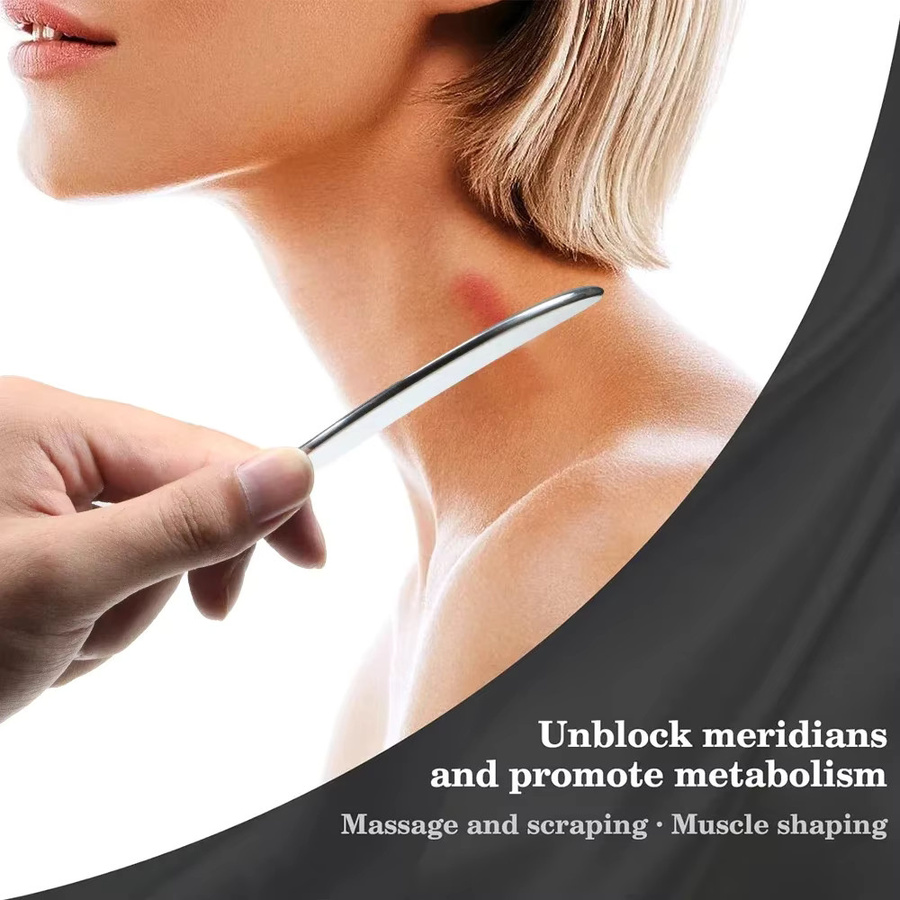BOTQTOW Gua Sha Bar Edelstahl, Massagewerkzeug für Gesicht und Körper, Unisex - Bild 2