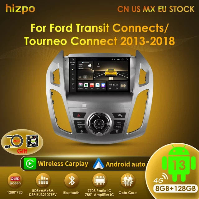 Hizpo Android Autoradio mit 9 Zoll Display für Ford Transit Connect und Ford Tourneo Connect 2013 - 2018 inklusive Carplay, GPS und 360 Grad Kamera Unterstützung - Bild 1