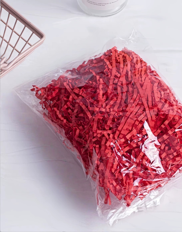 Rotes Krepppapier-Füllmaterial für Geschenkboxen und Dekorationen - Bild 2