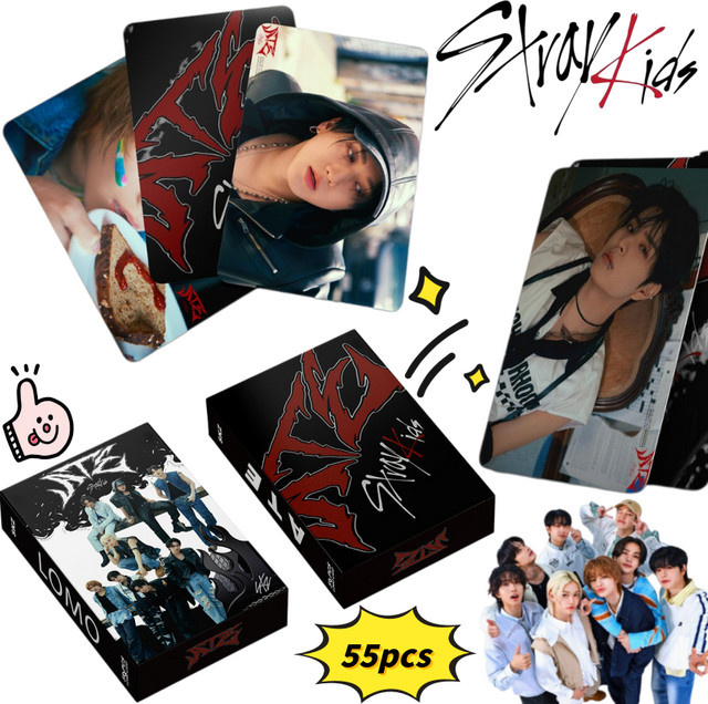 SKZOO Stray Kids Sammelkarten, 55 Stück, bunt - Bild 1