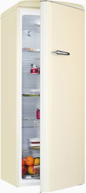 Exquisit Retro Vollraumkühlschrank RKS325-V-H-160E in Magnolienweiß, B/T/H: 55,0 x 57,5 x 146,5 cm - Bild 1