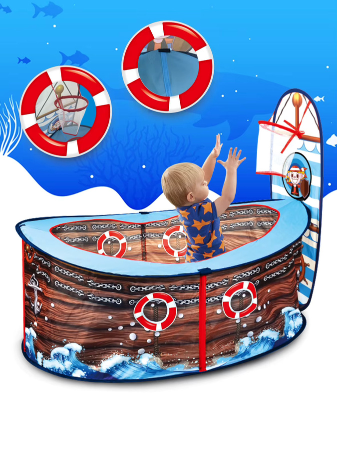 RonHam Kinderspielzelt Piratenschiff Design, buntes und faltbares Spielhaus für Jungen und Mädchen - Bild 6