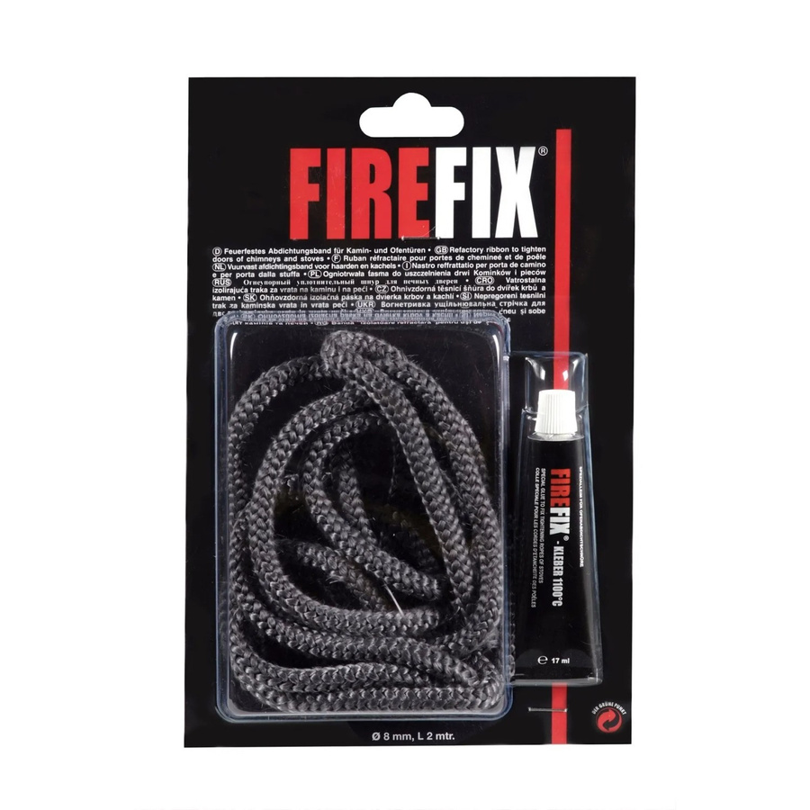 Firefix Keramikkordel 2043 Glasstrickschnur für Ofentür, Durchmesser: 0,8 cm, grau - Bild 3