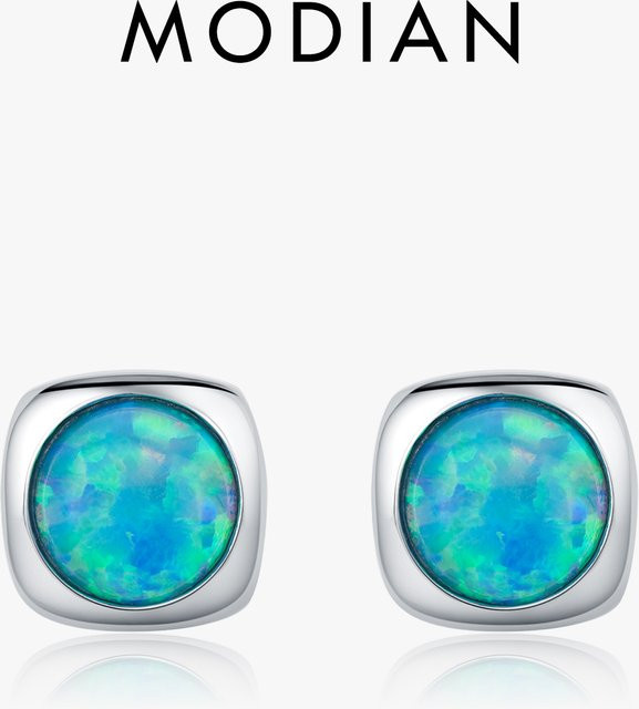 MODIAN Ohrstecker 925 Sterling Silber, Opal, Damen - Bild 1