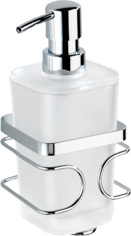 WENKO Seifenspender aus Glas und Edelstahl in Silber mit Pumpmechanismus - Bild 1