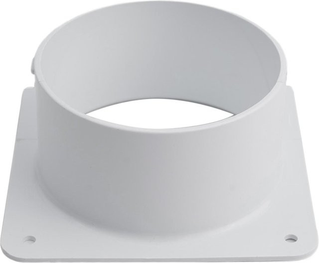 Gerader Luftauslasskanalverbinder mit Flansch aus Kunststoff, Weiß, Durchmesser: 100 mm - Bild 1