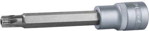 KS Tools 1/2" Bit-Stecknuss TX mit Stirnlochbohrung, lang, TB30, silber - Bild 1