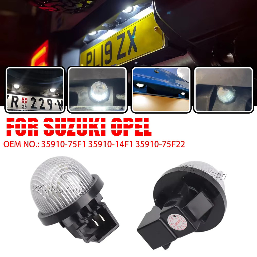 Malcayang 2er Set Weiße LED Kennzeichenbeleuchtung für Suzuki Jimmy Alto Carry Pickup Grand Vitara Swift Wagon und Opel Agila - Bild 4